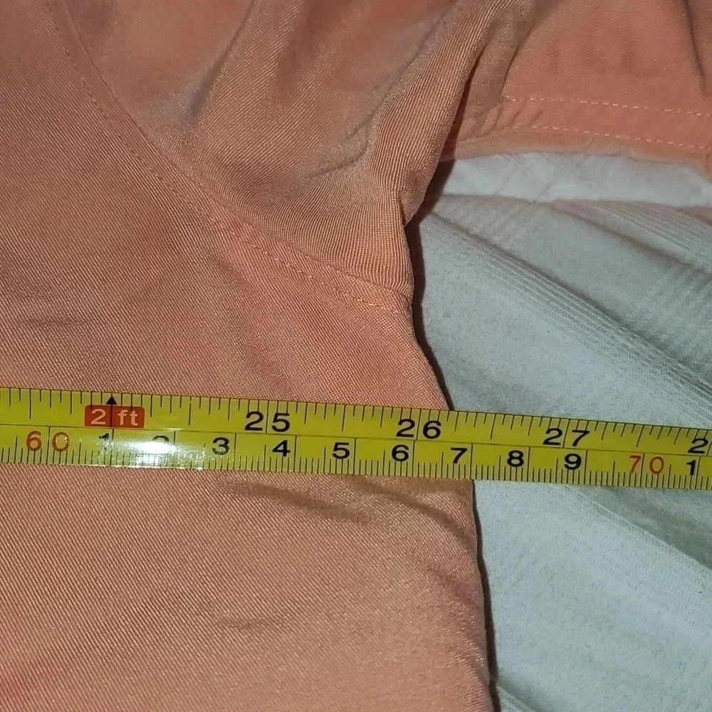 Caribbean Men's Button Up Shirt Size XL Salmon Peach Color - Picture 13 of 14